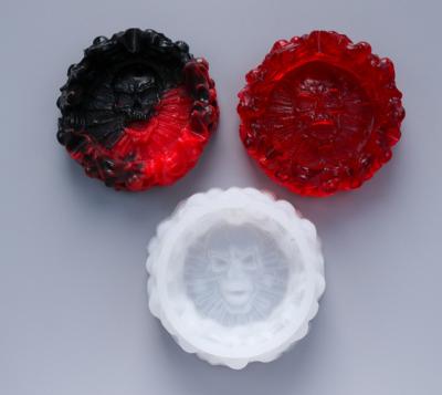 China 6124 Viable The SKULL Ashtray Mold For Home Decoration Silicone Resin Mold for sale