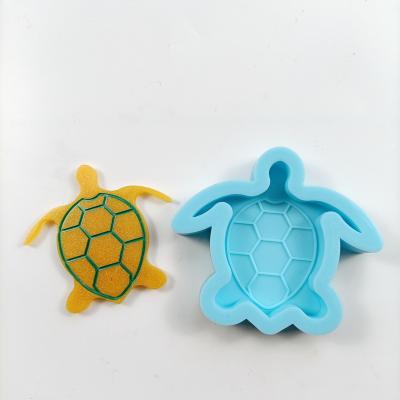 China 4133 Viable The Sea Turtle Silicone Ashtray Resin Mold Marine Life Silicone Mold for sale