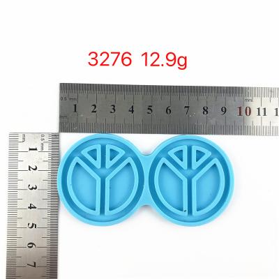 China Viable 3276 Peace Symbol Silicone Mold for Badge Coil Phone Grip and Topper Molds for sale