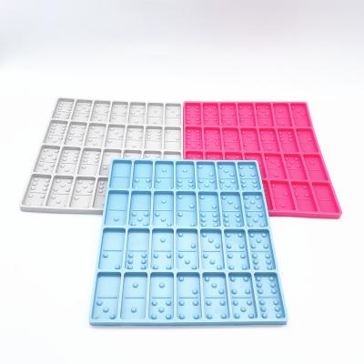 China 5044 DIY Epoxy Resin Domino Mold Domino Card Mold Viable Silicone Mold For Domino Card Hand Making for sale