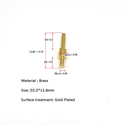 China High Quality Cheap Price Automotive CNC Turning Electric Connect Pogo Pin Gold Plated Terminal Brass Pin for sale