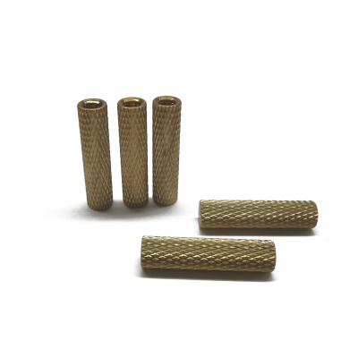 China Brass factory sells customized copper round column and knurled copper round column for sale