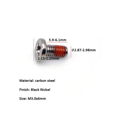 China Pan M2 M2.5 M3 Carbon Steel Cross Recessed Lock Anti-loose Mini Screw For Laptop Computer Nylok Gather for sale