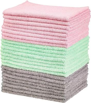 China Disposable Factory Wholesale Microfiber Cleaning Cloths Rags Quick Drying Kitchen Dish Highly Absorbent Cleaning Towels for sale