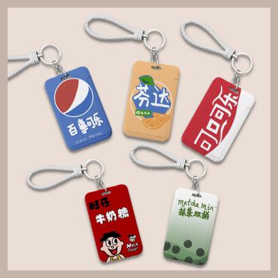 China Environmental Friendly Custom Cardboard Printing UV Business Card Badge Holder For Lanyard PVC Card Holder With Plastic Polyester Lanyard Key Chains for sale