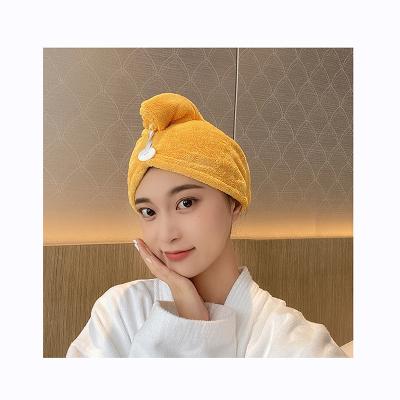 China Factory supply direct super absorbent fashion shower cap quick-drying head towel dry hair absorbent hat for sale