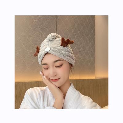 China High quality hot sale super soft and comfortable absorbent stain absorbent cap for quick-drying dry hair for sale