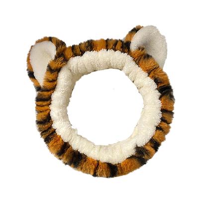 China Tiger wash popular hot sale daily makeup face hair decoration household soft and absorbent headbands for sale