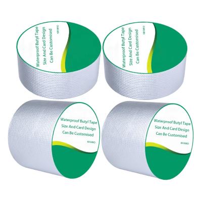 China Excellent Quality Sealant Waterproof Rubber Sealant Adhesive Butyl Aluminum Foil Tape For Roof Leak Repair for sale