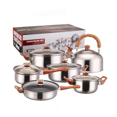 China Contemporary Factory Household Cookware Stainless Steel 6 Piece Set Wholesale Kitchenware for sale