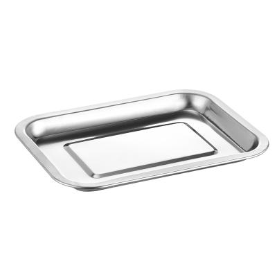 China Factory Contemporary Wholesale Square Dinner Food Covers Kitchen Stainless Steel Tray for sale