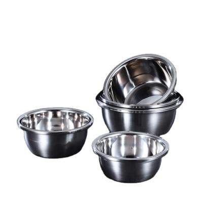 China Factory Wholesale Price Contemporary Simple Kitchen Condiment Various Sizes Stainless Steel Basin for sale