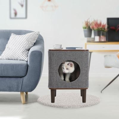 China Manufacture Furniture Design Modern Cat Lounge Cat Bed Cave Cat House Wooden Stored for sale