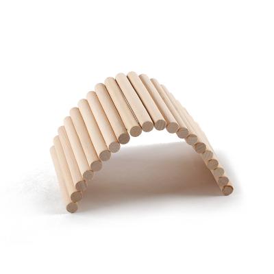 China Hot Selling Small Bridge Viable Animal Chew Toy Wooden Hamster Ladder For Rodents for sale