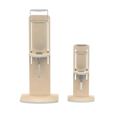 China Wholesale Viable Adjustable Dismountable Plastic Water Bottle Feeder Wooden Pet Holder For Small Animal In The Cage for sale