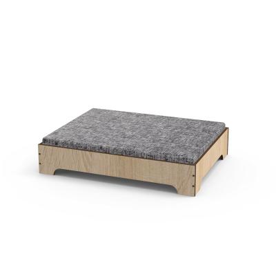 China Cats Quality Wood Frame Dog Sleep Bed With Removable Foam Cushion for sale