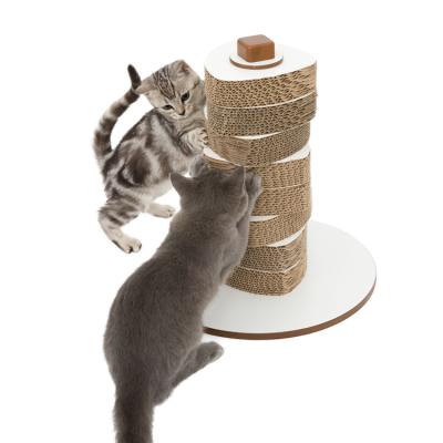 China Hot Sale Cat Scratching Post Cardboard Scratcher Indoor Kitten Toy from Eco Cats for sale