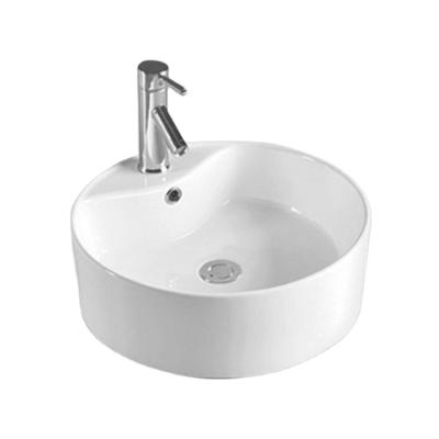 China Eco-friendly Wholesale Ceramic White Single Hole Countertop Small Round Sink Art Basin For Bedroom for sale