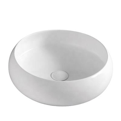 China Modern Design Modern Ceramic Round Shape Worktop Mount Vanity Sink Art Basin for sale