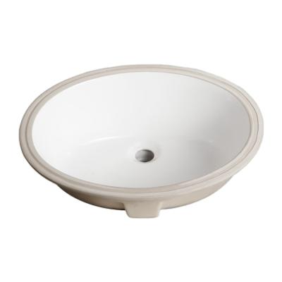 China Low MOQ Eco - Friendly Cheap Price Small Size Ceramic Bathroom Sinks White Under Counter Basins For Hotel for sale