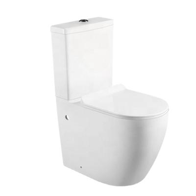 China Double-flow Factory Wholesale Ceramic Bathroom Ceramic Washdown Cheap Nano-glazed Two-piece Toilet for sale