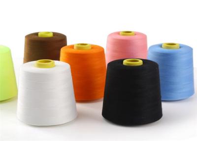 China Dyed Colorful 100% Spun Polyester Thread Yarn 30 / 2 For T Shirt Yarn / Dresses for sale