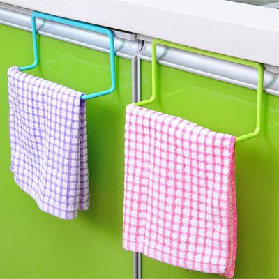 China Kitchen Organizer Towel Rack Hanging Holder Bathroom Cabinet Cupboard Door Back Hanger Kitchen Supplies Accessories for sale