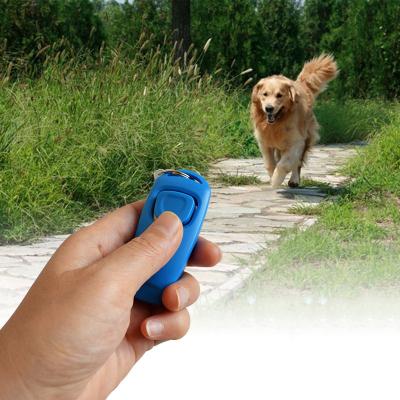 China Hot Selling 2 Dogs In 1 Key Ring Dog Pet Supplies Assistive Guide With Pet Clicker Dog Training Whistle Answer Card Dog Trainer Key for sale