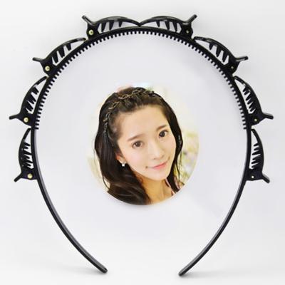 China Black Braider Hair Clip Burst Pin Hairdo Bring Hair Hoop Wisp Air Weave Head Tiered Circle Styling Tool HSD163 for sale