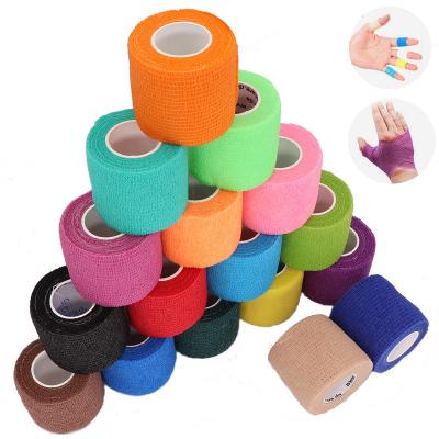 China 4.5m Colorful Sports Bandage Wrap Self Adhesive Elastic Bandage Elastoplast For Knee Support Pads Finger Ankle Palm Shoulder HSD-H003 for sale