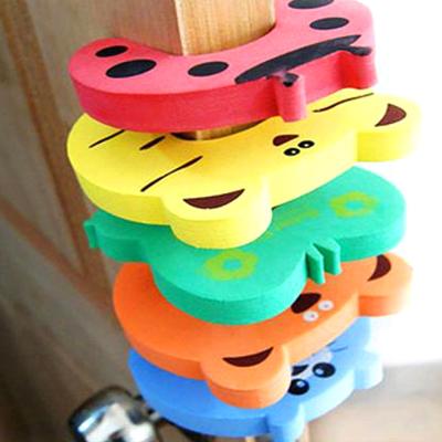 China 5Pcs/Lot Cute Animal Card Lock Baby Safety Safety Care Newborn Child Finger Protector Baby Stopper Door Protector for sale