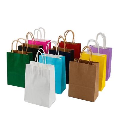 China Recycled Materials Wholesale Custom Paper Bags For Food Take Out Paper Bag Handle Retail Paper Bag for sale