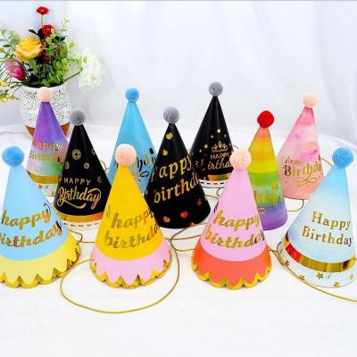 China Wholesale Environmentally Friendly Birthday Hat Party Hats Party Hat Headband For Adult One Year Old Baby Kids Birthday Party for sale