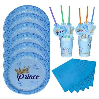 China Wholesale Disposable Environmental Friendly Birthday Party Supplies Birthday Paper Plate Paper Cup Hat for sale