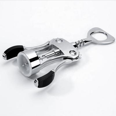 China Viable Wine Opener Wing Corkscrew Wine Bottle Opener Premium Zinc Alloy With Multifunctional Bottle Opener for sale