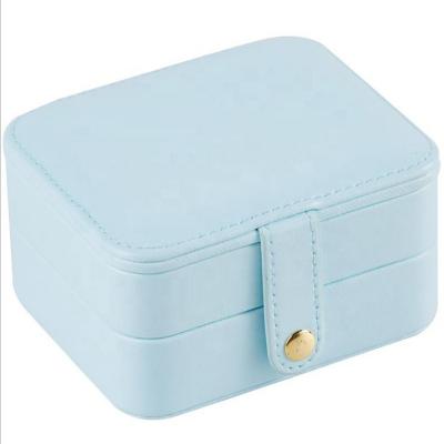 China Wholesale Custom Leather Organizer Logo PU Jewelry Box Traveling Jewelry Box Jewelry Package Small for sale