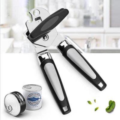 China Premium Black Color Kitchen Instrument Stainless Steel Stocked Multifunctional Manual Can Opener for sale