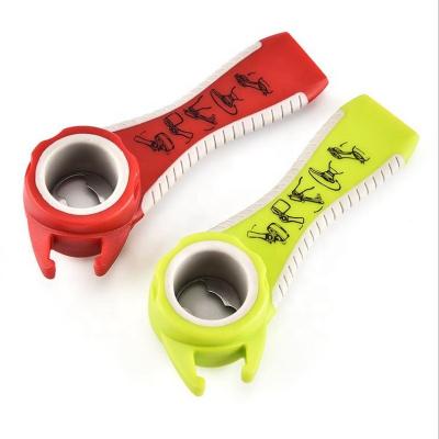 China Wholesale Viable 5 in 1 Multi Function Can Opener Bottle Opener Kit with Silicone Beer Bottle Opener for sale