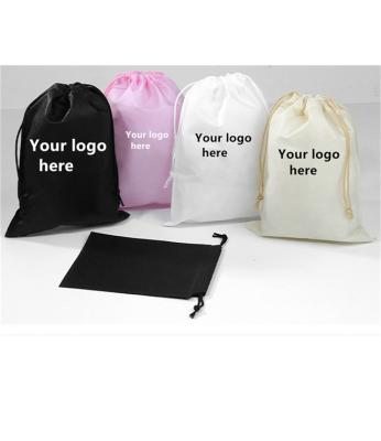 China Recyclable Log Polypropylene Fabric PP Tote Bag Custom Shopping Drawstring Nonwoven Bag for sale