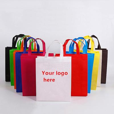 China Recyclable Recyclable Log Polypropylene Fabric PP Custom Nonwoven Shopping Tote Bag for sale