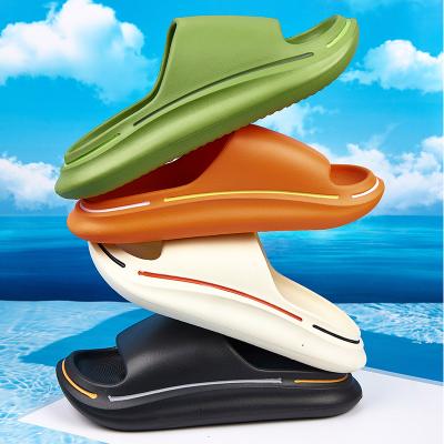 China CUSHIONING CUSHIONING Thick Bathroom Slippers Platform Home Men Form Summer 2021 Unique Soft EVA Flip Flops Indoor Slides Woman Sandals Non-slip for sale