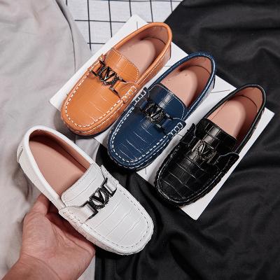 China Boys Breathable Breathable Whip Breathable Leather Casual Shoes Kids Boys Slip On Kids Loafers Moussains Shoes for sale