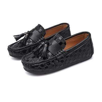 China Round Leather Loafer Shoes Baby Shoes Children Student Shoes Moccasins For Children for sale