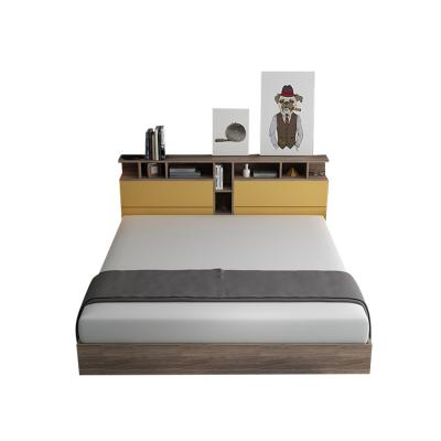 China Environmental Friendly Wooden Storage Furniture King Size Double Bedroom Bed With Factory Price for sale