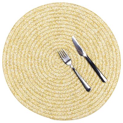 China Viable Round Braided Paper Straw Table Mat for sale