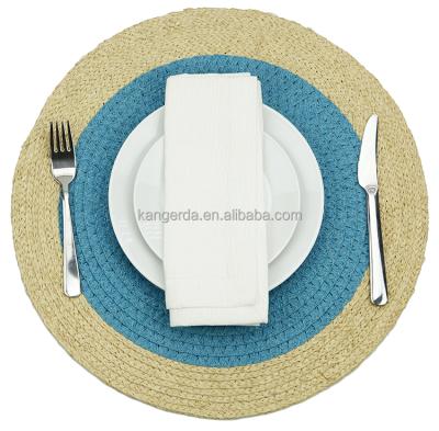 China Viable Round Straw Place Mat Natural Dining Table Mat for sale