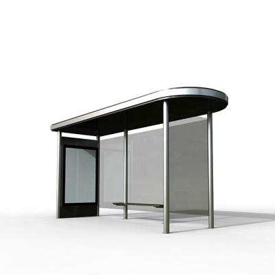 China Mobile Charging Modern Urban Steel Structure Metal Bus Stop Shelter Smart Design for sale