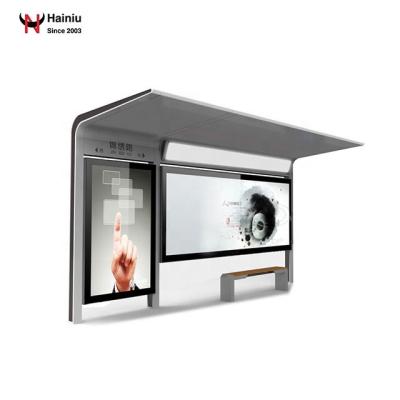 China Mobile Charging Stainless Steel Smart Bus Station Outdoor Advertising Vanity Booth For Sale for sale