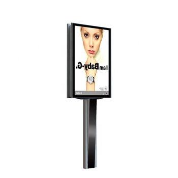 China Static / Scrolling / Solar Powered Street Pole Light Box With Scrolling System And Digital Pendulum for sale