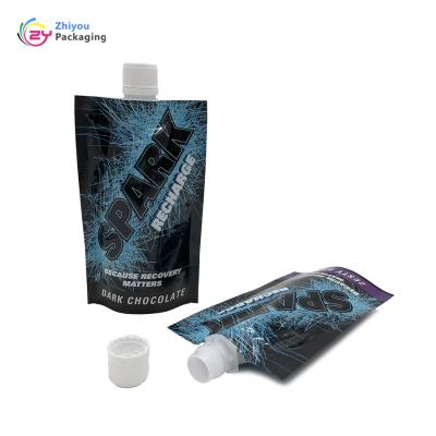 China Food Grade Aluminum Foil Liquid Moisture Proof Packaging Stand Up Spout Pouch Reusable Food Spout Pouch for sale